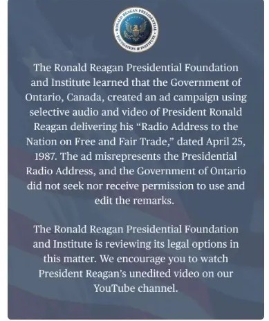 Ronald Reagon Foundation